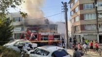 HAŞİM İŞCAN CADDESİNDE KORKUTAN YANGIN